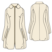 Fashion sewing patterns for Coat 7342